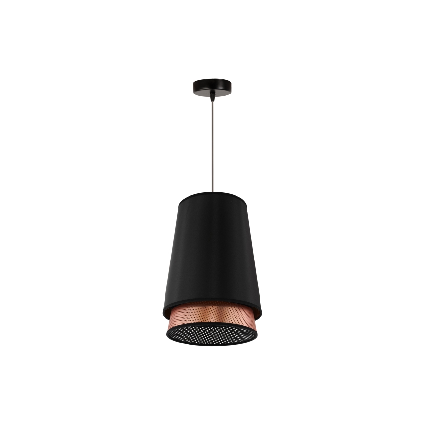 Duolla - Hanglamp aan een koord BELL SHINY 1xE27/15W/230V diameter 25 cm zwart/koper