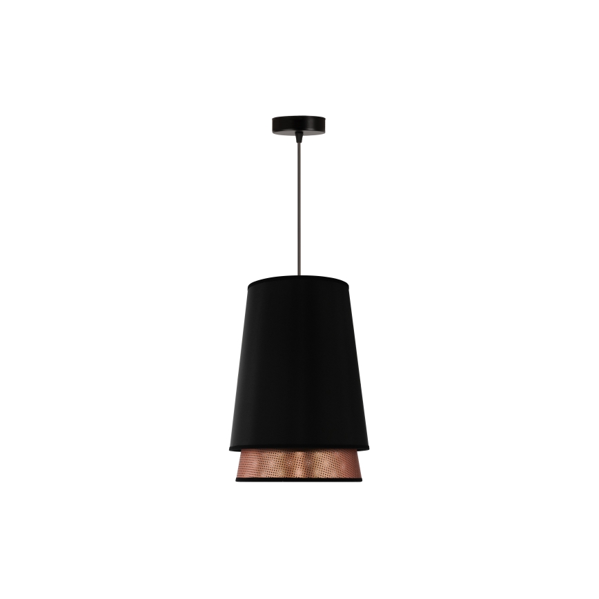 Duolla - Hanglamp aan een koord BELL SHINY 1xE27/15W/230V diameter 25 cm zwart/koper