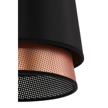 Duolla - Hanglamp aan een koord BELL SHINY 1xE27/15W/230V diameter 25 cm zwart/koper