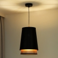 Duolla - Hanglamp aan een koord BELL SHINY 1xE27/15W/230V zwart/koper