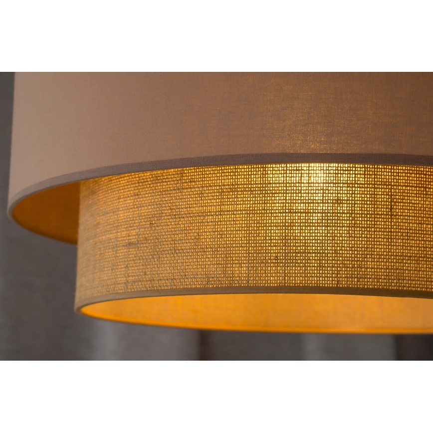 Duolla - Hanglamp aan een koord BOHO 1xE27/15W/230V diameter 45 cm beige/bruin