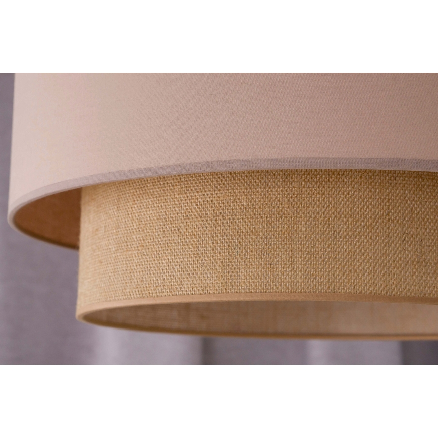 Duolla - Hanglamp aan een koord BOHO 1xE27/15W/230V diameter 45 cm beige/bruin