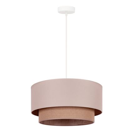 Duolla - Hanglamp aan een koord BOHO 1xE27/15W/230V diameter 45 cm beige/bruin