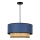 Duolla - Hanglamp aan een koord BOHO 1xE27/15W/230V diameter 45 cm blauw/rotan