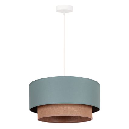 Duolla - Hanglamp aan een koord BOHO 1xE27/15W/230V diameter 45 cm groen/bruin