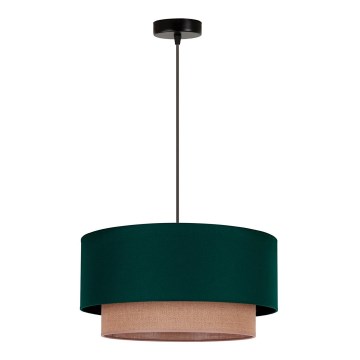 Duolla - Hanglamp aan een koord BOHO 1xE27/15W/230V diameter 45 cm groen/bruin