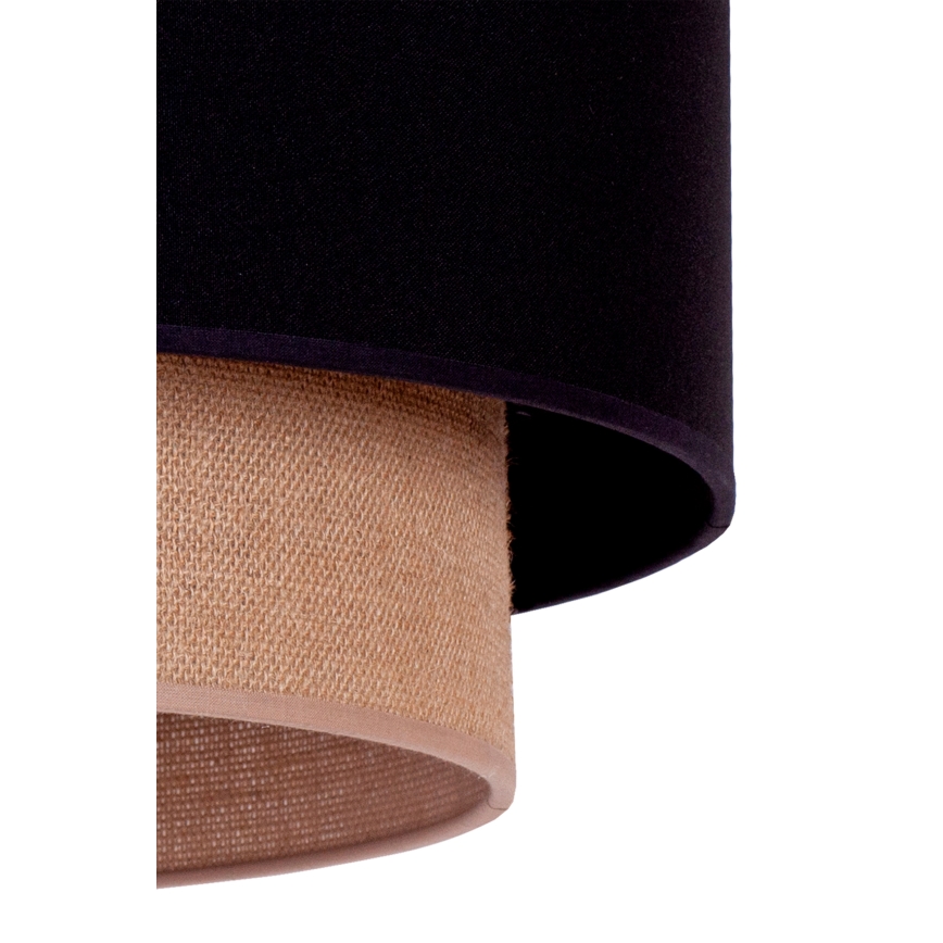 Duolla - Hanglamp aan een koord BOHO 1xE27/15W/230V diameter 45 cm zwart/bruin