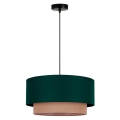 Duolla - Hanglamp aan een koord BOHO 1xE27/15W/230V groen/bruin