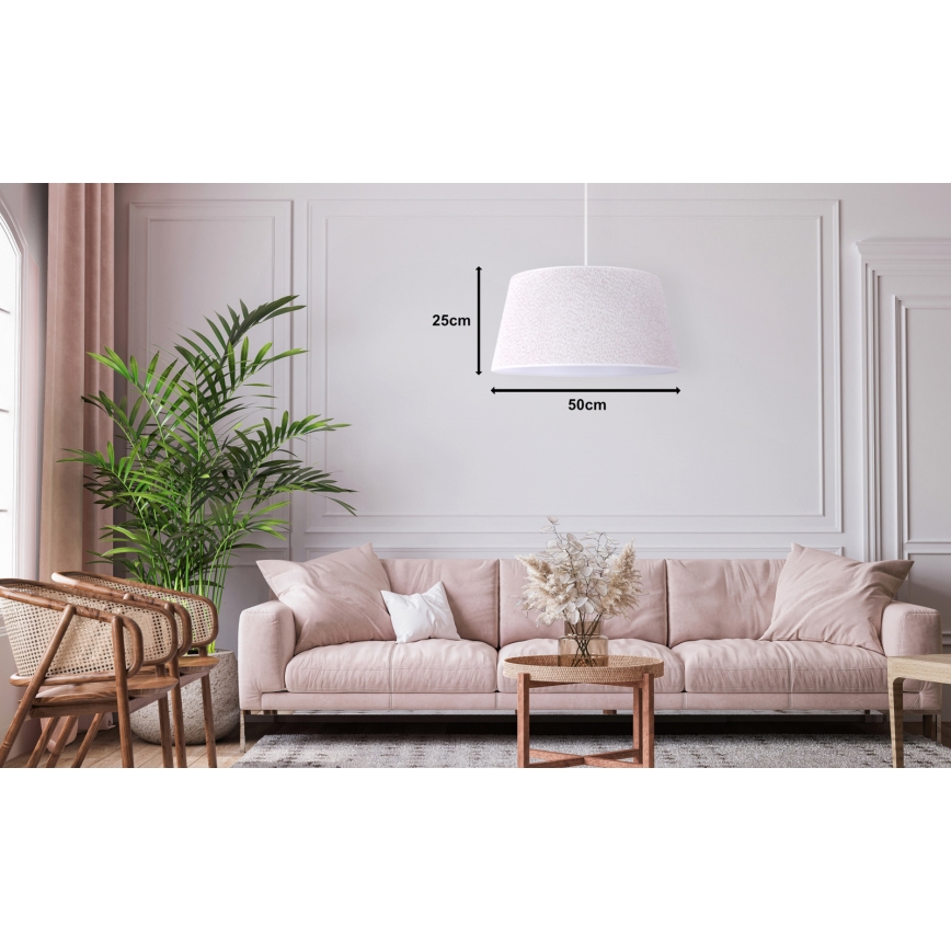 Duolla - Hanglamp aan een koord BOUCLE 1xE27/15W/230V diameter 50 cm wit