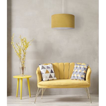 Duolla - Hanglamp aan een koord BRISTOL 1xE27/15W/230V diameter 45 cm geel/wit
