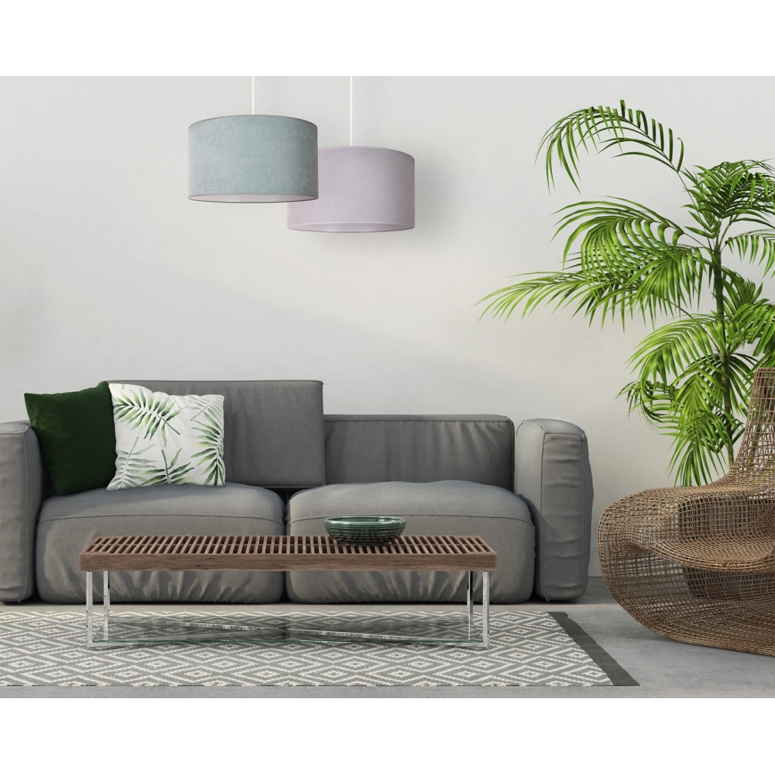 Duolla - Hanglamp aan een koord BRISTOL 1xE27/15W/230V diameter 45 cm groen/wit