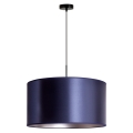 Duolla - Hanglamp aan een koord CANNES 1xE27/15W/230V diameter 45 cm blauw/zilver