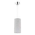 Duolla - Hanglamp aan een koord CIGAR 1xE27/40W/230V lamp diameter 15 cm grijs