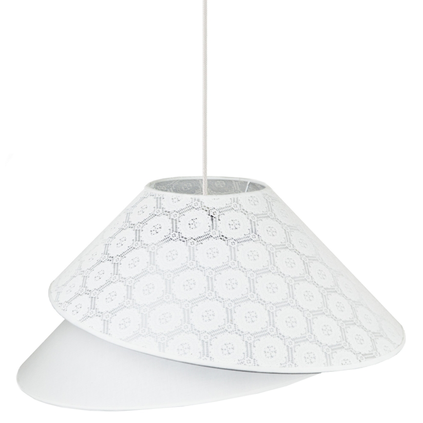 Duolla - Hanglamp aan een koord COCO 1xE27/40W/230V diameter 50 cm wit