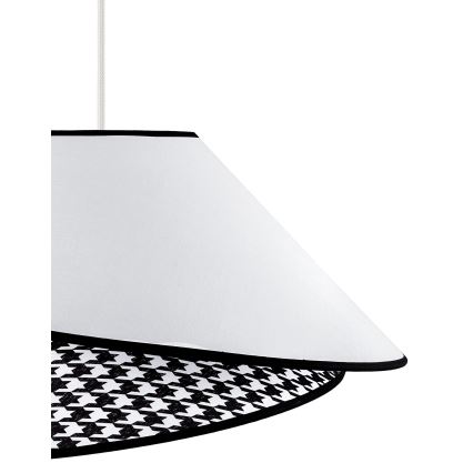 Duolla - Hanglamp aan een koord COCO 1xE27/40W/230V diameter 50 cm wit/zwart