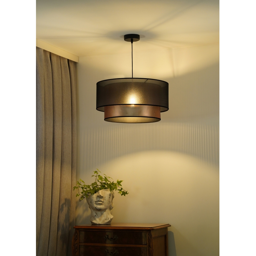 Duolla - Hanglamp aan een koord COPPER SHINY 1xE27/15W/230V diameter 45 cm bruin/koper