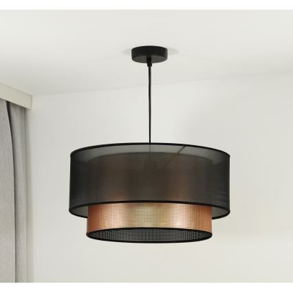 Duolla - Hanglamp aan een koord COPPER SHINY 1xE27/15W/230V diameter 45 cm bruin/koper