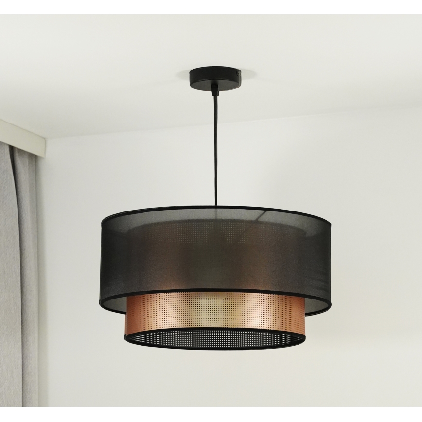 Duolla - Hanglamp aan een koord COPPER SHINY 1xE27/15W/230V diameter 45 cm bruin/koper