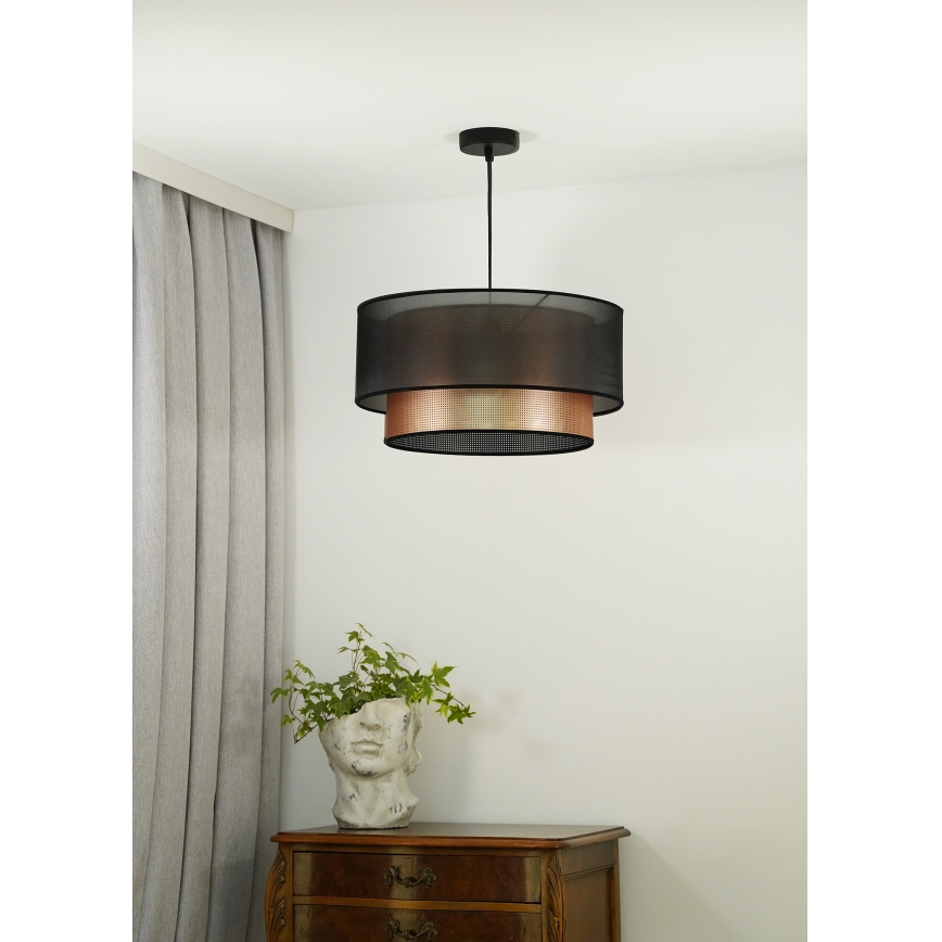 Duolla - Hanglamp aan een koord COPPER SHINY 1xE27/15W/230V diameter 45 cm bruin/koper