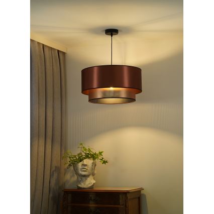 Duolla - Hanglamp aan een koord COPPER SHINY 1xE27/15W/230V diameter 45 cm koper