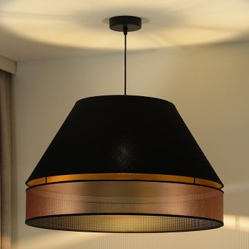Duolla - Hanglamp aan een koord COPPER SHINY 1xE27/15W/230V diameter 60 cm zwart/koper
