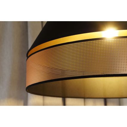 Duolla - Hanglamp aan een koord COPPER SHINY 1xE27/15W/230V diameter 60 cm zwart/koper