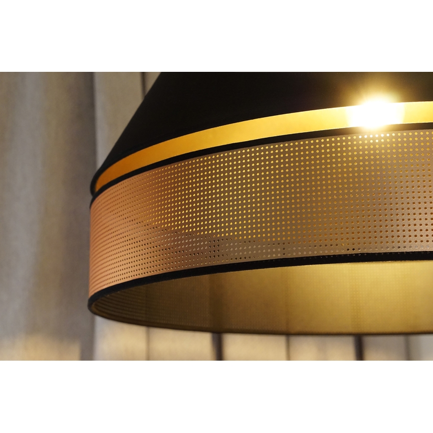Duolla - Hanglamp aan een koord COPPER SHINY 1xE27/15W/230V diameter 60 cm zwart/koper