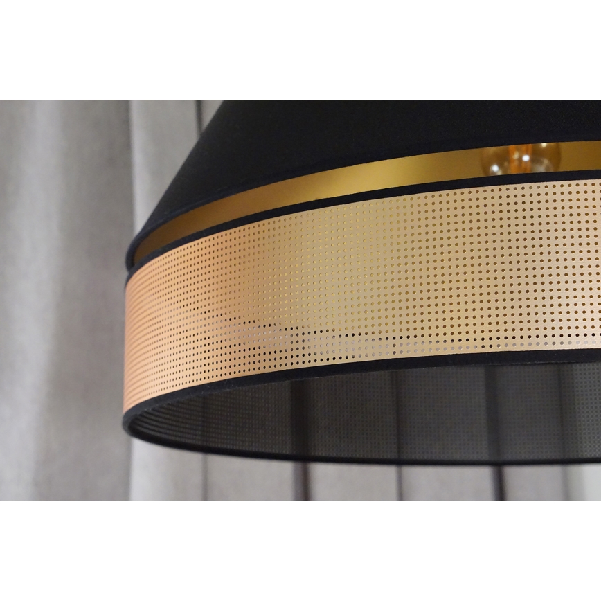 Duolla - Hanglamp aan een koord COPPER SHINY 1xE27/15W/230V diameter 60 cm zwart/koper