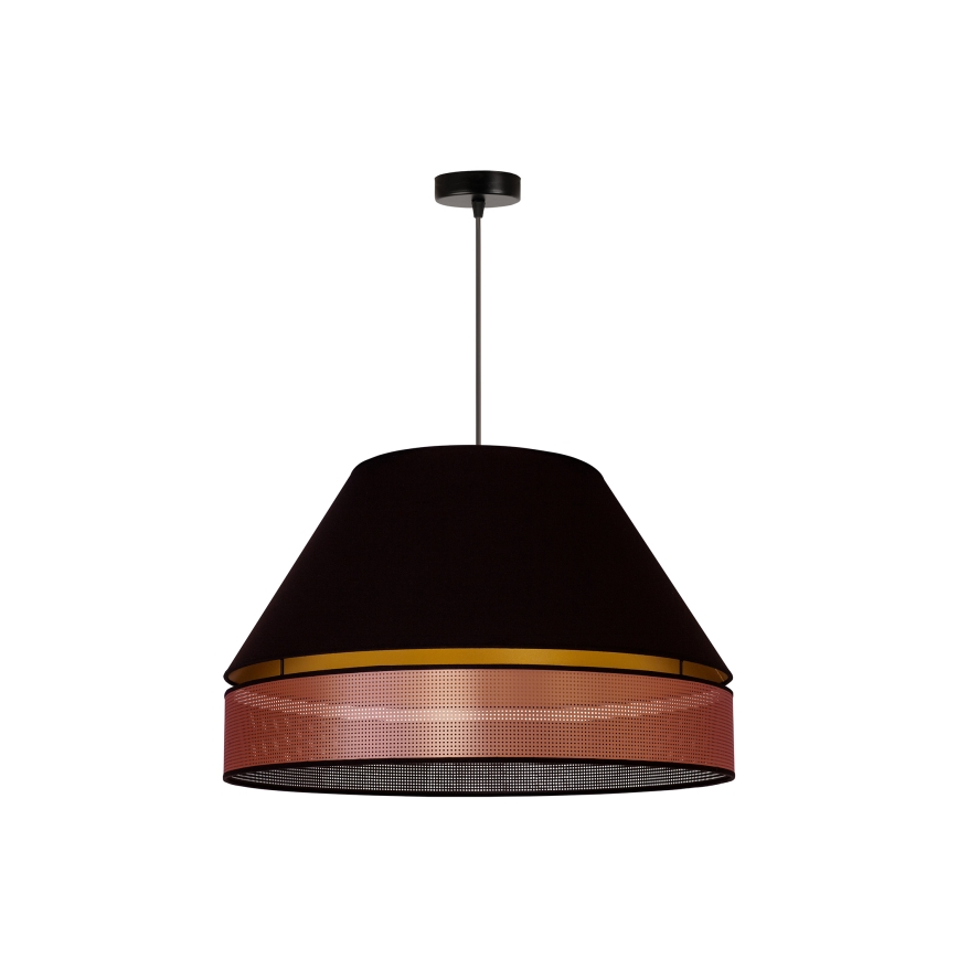 Duolla - Hanglamp aan een koord COPPER SHINY 1xE27/15W/230V diameter 60 cm zwart/koper