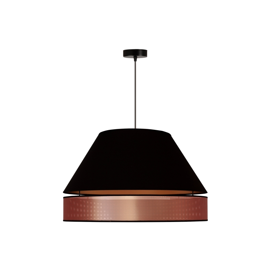 Duolla - Hanglamp aan een koord COPPER SHINY 1xE27/15W/230V diameter 60 cm zwart/koper
