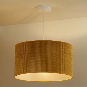 Duolla - Hanglamp aan een koord CORDUROY 1xE27/15W/230V diameter 40 cm geel