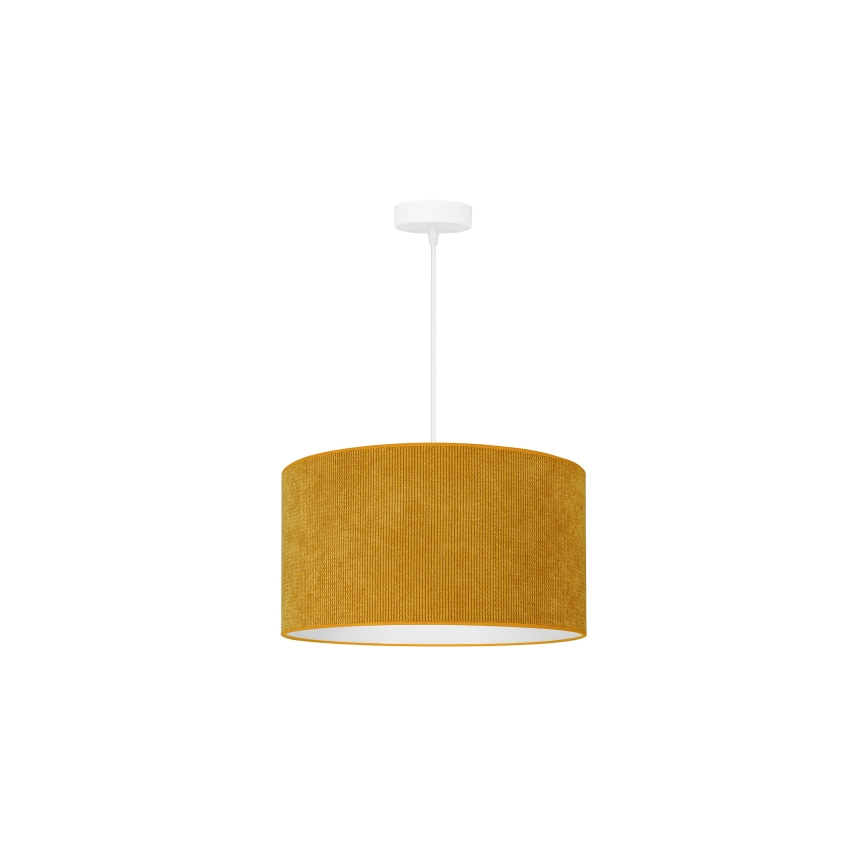 Duolla - Hanglamp aan een koord CORDUROY 1xE27/15W/230V diameter 40 cm geel