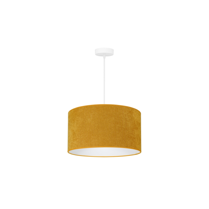 Duolla - Hanglamp aan een koord CORDUROY 1xE27/15W/230V diameter 40 cm geel