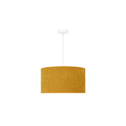 Duolla - Hanglamp aan een koord CORDUROY 1xE27/15W/230V diameter 40 cm geel