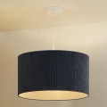 Duolla - Hanglamp aan een koord CORDUROY 1xE27/15W/230V donker diameter 40 cm blauw