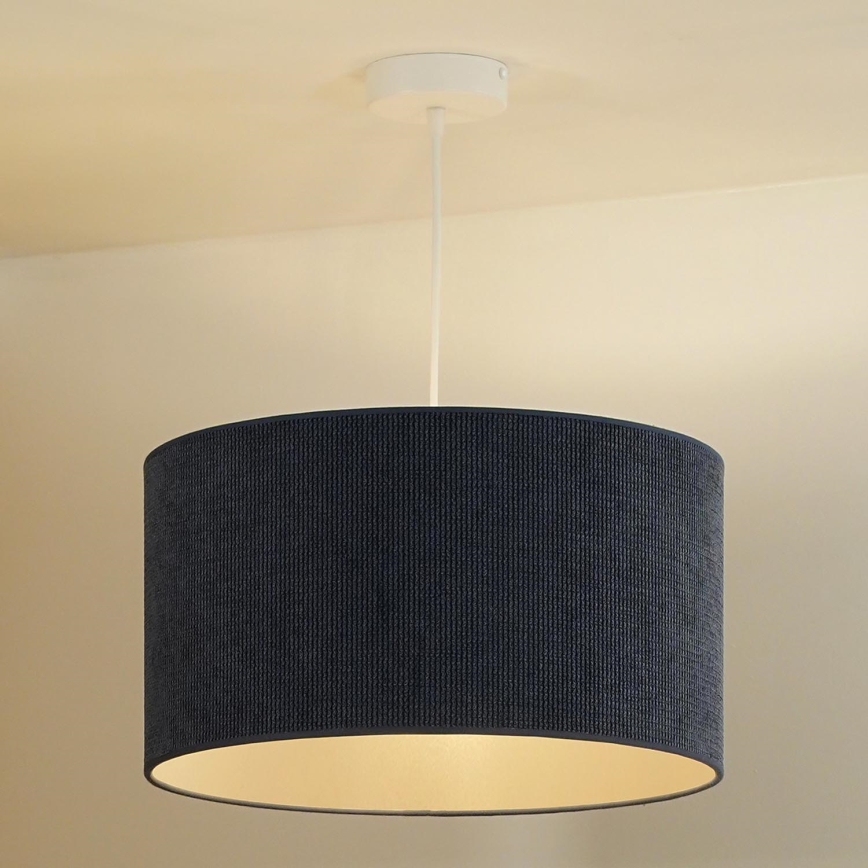 Duolla - Hanglamp aan een koord CORDUROY 1xE27/15W/230V donker diameter 40 cm blauw