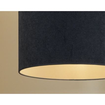 Duolla - Hanglamp aan een koord CORDUROY 1xE27/15W/230V donker diameter 40 cm blauw
