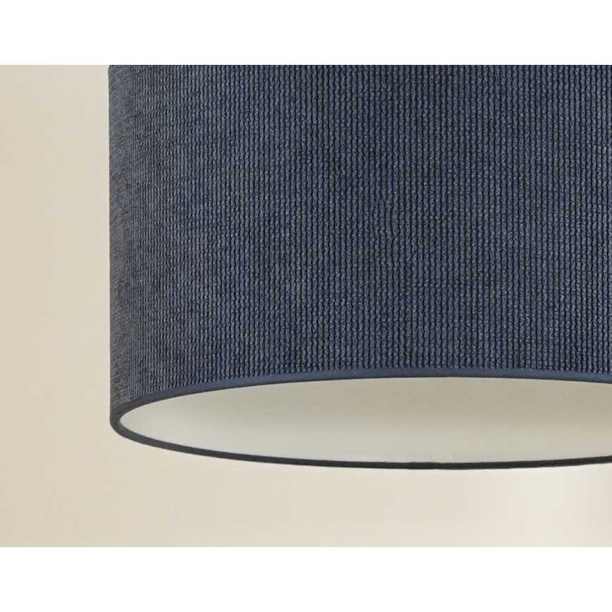 Duolla - Hanglamp aan een koord CORDUROY 1xE27/15W/230V donker diameter 40 cm blauw