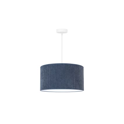 Duolla - Hanglamp aan een koord CORDUROY 1xE27/15W/230V donker diameter 40 cm blauw