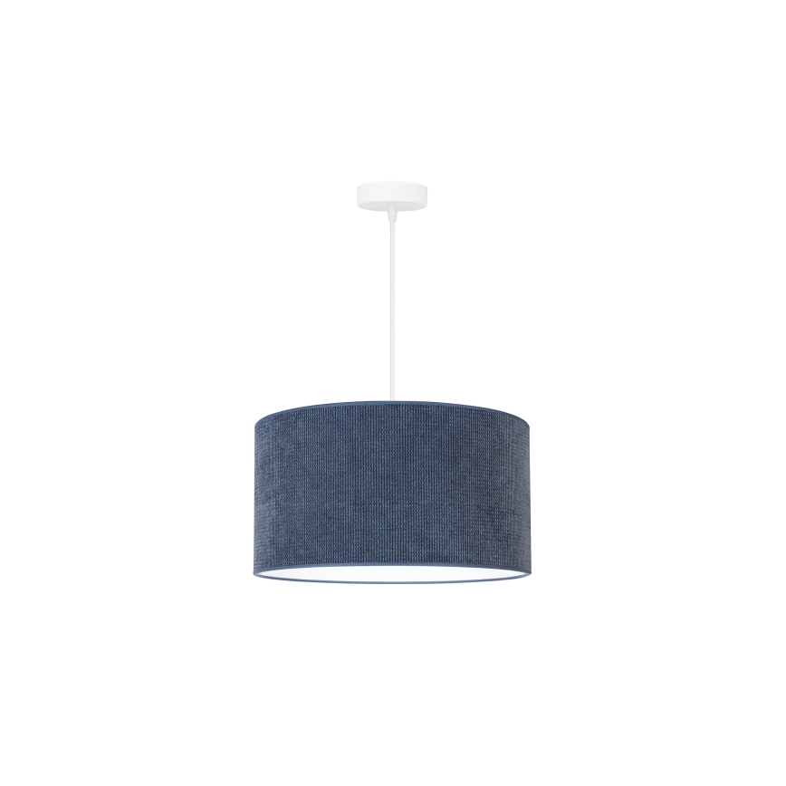 Duolla - Hanglamp aan een koord CORDUROY 1xE27/15W/230V donker diameter 40 cm blauw