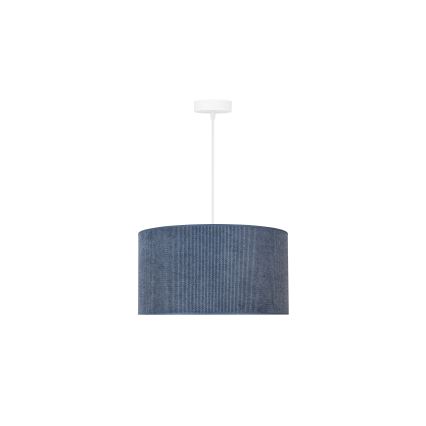 Duolla - Hanglamp aan een koord CORDUROY 1xE27/15W/230V donker diameter 40 cm blauw