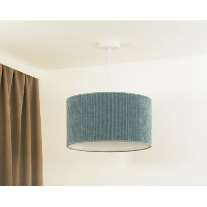 Duolla - Hanglamp aan een koord CORDUROY 1xE27/15W/230V lamp diameter 40 cm blauw