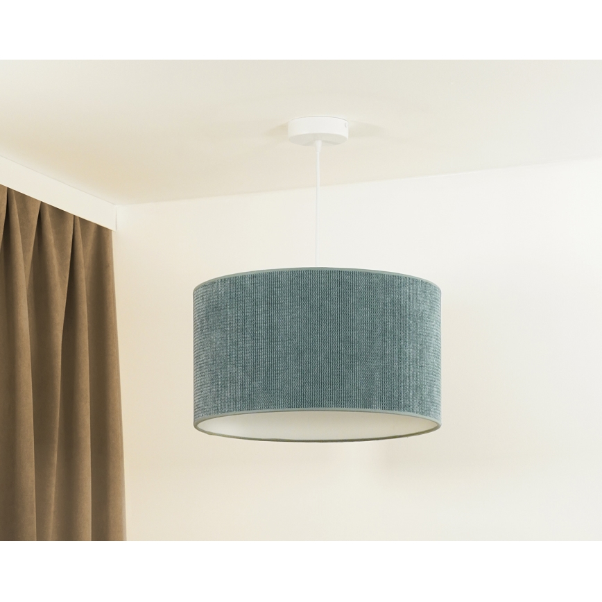 Duolla - Hanglamp aan een koord CORDUROY 1xE27/15W/230V lamp diameter 40 cm blauw