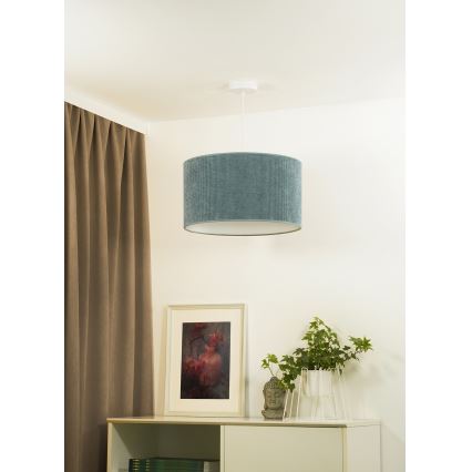 Duolla - Hanglamp aan een koord CORDUROY 1xE27/15W/230V lamp diameter 40 cm blauw