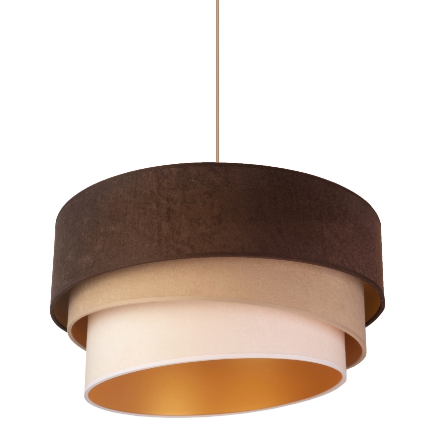 Duolla - Hanglamp aan een koord DEVON 1xE27/40W/230V diameter 45 cm bruin/beige