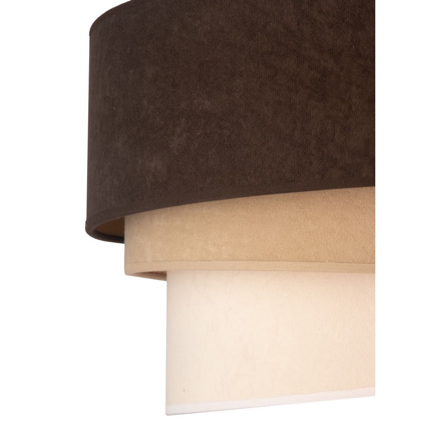 Duolla - Hanglamp aan een koord DEVON 1xE27/40W/230V diameter 45 cm bruin/beige