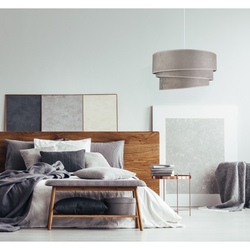 Duolla - Hanglamp aan een koord DEVON 1xE27/40W/230V diameter 45 cm grijs