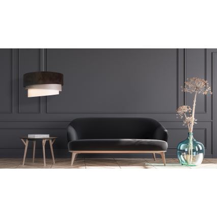 Duolla - Hanglamp aan een koord DEVON 1xE27/40W/230V diameter 45 cm zwart/grijs/beige