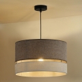 Duolla - Hanglamp aan een koord DOUBLE 1xE27/15W/230V diameter 40 cm bruin/grijs