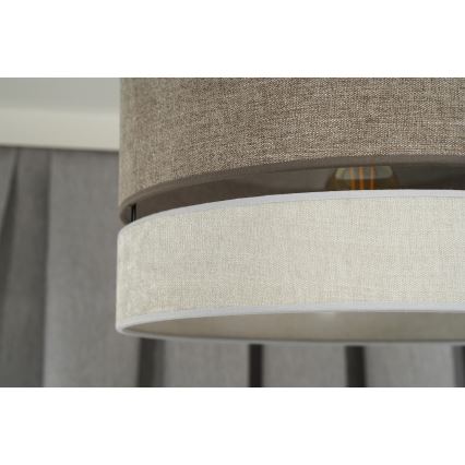 Duolla - Hanglamp aan een koord DOUBLE 1xE27/15W/230V diameter 40 cm bruin/grijs